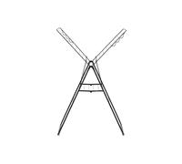 Brabantia HangOn - Stendibiancheria (20 m, nero opaco), compatto, pieghevole, regolabile, in acciaio inox, stendibiancheria da interno
