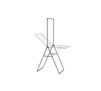 Brabantia HangOn Stendibiancheria 20m + asta - Matt Black | Spazio XXL per l'asciugatura dei vestiti | Ali regolabili e asta per grucce | Aeratore pieghevole per interni | 99 x 7 x 66cm