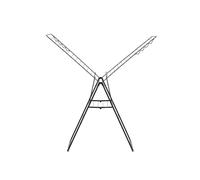 Brabantia HangOn - Stendibiancheria (25 m, nero opaco), compatto, pieghevole, regolabile, in acciaio inox, stendibiancheria da interno