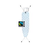 Brabantia - Ironing Board A - with Steam Iron Rest - Compact & Foldable - Adjustable Height - Non-Slip Feet Cotton Cover - Child & Transport Lock - Fresh Breeze - 110 x 30 cm