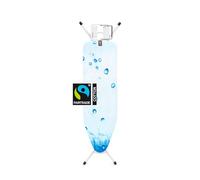 Brabantia - Asse da Stiro B - Per Ferro a Vapore - Regolabile in Altezza - Robusto a Quattro Gambe - Con la Mano Sinistra e Destra - Pieghevole - Ice Water - 124x38 cm