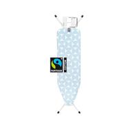 Brabantia - Asse da Stiro B per Ferro a Vapore - Medio & Pieghevole - Altezza Regolabile - Piedini Antiscivolo - Fodera in Cotone Blocco Trasporto - Fresh Breeze - 124 x 38 cm