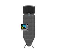 Brabantia - Ironing Board C - Extra Large Steam Iron Rest - Adjustable in Height - Non-Slip Rubber Feet - Cotton Cover with Foam Layer - Foldable XL Unit - Black Denim - Size C (124 x 45cm)