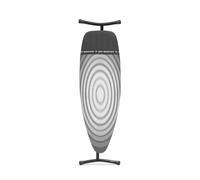 Brabantia Ironing Board D Asse da Stiro, Titan Oval, 135x45 cm | Ampio spazio da stiro, Pieghevole, Altezza regolabile, Grande poggiaferro in metallo, Piedini antiscivolo, Blocco sicurezza