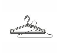 Brabantia Grucce in alluminio, set da 4 pezzi, colore nero Grucce in alluminio, set da 4 pezzi, colore nero