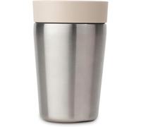 Brabantia Make & Take Bicchiere Termico con coperchio smart click, Tazza per bevande calde fino a 6 ore e fredde per 8 ore,Tazza termica in acciaio inox e chiusura ermetica, Soft Beige, 0.2 L