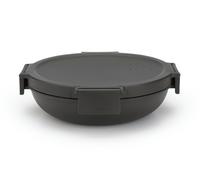 Brabantia - Make & Take Set di 3 Posate con Custodia - Coltello, Cucchiaio & Forchetta - Design Igienico & Compatto - Acciaio Inox - Adatto per Lavastoviglie - Set di Posate da Viaggio - Dark Grey