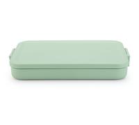 Brabantia - Make & Take Lunch Box - Flat - Spazio per Panini - Coperchio con Clip -Adatto per Congelatore - Adatto per Lavastoviglie & nel Microonde - Jade Green - 26 x 17 x 4 cm