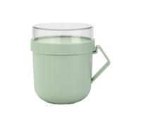 Brabantia - Make & Take Contenitore per Zuppe 0.6L - Scomparto Separato per Condimenti - Ermetico - Ampia Apertura - Adatto per Congelatore - Adatto per Lavastoviglie & nel Microonde - Jade Green
