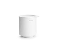 Brabantia - Mindset Contenitore Portaoggetti - per Organizzare Piccoli Oggetti - Coperchio Igienico Soft-Touch - Resistente alla Corrosione - Accessorio Bagno - Fresh White - 9.5 x 8 x 9.5 cm