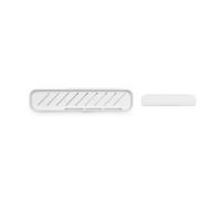 Brabantia - Mindset Portaoggetti da Doccia con Tergivetro - Sistema di Drenaggio dell'Acqua - Resistente alla Corrosione - Portata 2 kg - Materiale di Fissaggio Incluso - Dark Grey - 42 x 9 cm