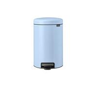 Brabantia - NewIcon Pattumiera a Pedale 12L - Cestino Media per Cucina - Coperchio Chiusura Soft-Touch - Funzionamento Agevole a Pedale - Secchio Interno Rimovibile - Dreamy Blue - 25 x 34 x 41 cm