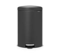 Brabantia Pedal Bin Newicon Sense of Luxury Collection Pattumiera a Pedale, Acciaio, Mineral Infinite Grey, 20 Litri