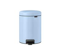 Brabantia - NewIcon Pattumiera a Pedale 5L - Piccolo Cestino per Bagno - Coperchio Chiusura Soft-Touch - Funzionamento Agevole a Pedale - Secchio Interno Rimovibile - Dreamy Blue - 21 x 27 x 29 cm