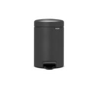 Brabantia NewIcon Pattumiera piccola per il bagno con coperchio 3L | Cestino a pedale antiodore con secchio interno rimovibile per il bagno, la toilette o piccoli spazi | Mineral Infinite Grey