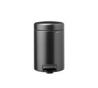 brabantia NewIcon - Pattumiera a Pedale 3 L con Inserto in Plastica - Confident Grey