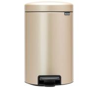 Brabantia Pattumiera a Pedale 12 litri, Lega di Acciaio Plastica - Metallic Gold
