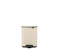 Brabantia Pattumiera a pedale Bo 4L (Soft Beige), Pattumiera con pedale e coperchio a chiusura soft, Secchio spazzatura facile da pulire con secchio interno rimovibile e sacchetti PerfectFit inclusi