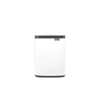 Brabantia Bo, pattumiera apertura manuale, acciaio, A.31.7 L.24.2 P. 20.7, capacità 7L -, colore Bianco - bianco acciaio 8710755222368