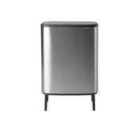 Brabantia Pattumiera Bo Touch Bin Hi, 2 x 30L, Acciaio opaco, a prova di impronte digitali