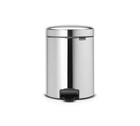 Brabantia Pattumiera con Pedale, Argento (Inox Lucido), 5 Litri