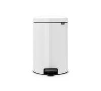 Brabantia Pedal Bin Newicon Pattumiera a Pedale, Secchio Interno in Plastica, Bianco, 20 lt