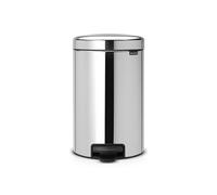 Brabantia Pedal Bin Newicon Pattumiera a Pedale, Secchio Interno in Plastica, Inox Lucido, 12 lt