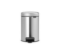 Brabantia Pedal Bin Newicon Pattumiera a Pedale, Secchio Interno in Plastica, Inox Satinato, 3 lt