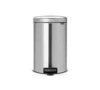 Brabantia Pedal Bin Newicon Pattumiera a Pedale, Secchio Interno in Plastica, Inox Satinato FPP, 20 lt