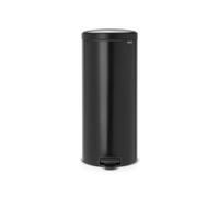 Brabantia Pedal Bin Newicon Pattumiera a Pedale, Secchio Interno in Plastica, Nero Opaco, 30 lt