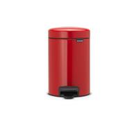 Brabantia Pedal Bin Newicon Pattumiera a Pedale, Secchio Interno in Plastica, Passion Red, 3 lt