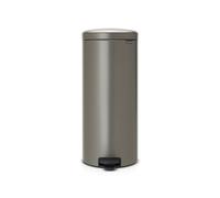 Brabantia Pedal Bin Newicon Pattumiera a Pedale, Secchio Interno in Plastica, Platinum, 30 lt