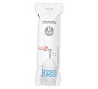 Brabantia PerfectFit Bags H Sacchetti per Spazzatura, 50/60L, Bianco, Dispenser da 30 Sacchetti