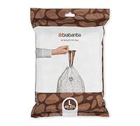 Brabantia PerfectFit Bags Sacchetti Spazzatura, Codice L (40-45L), 40 pz | In plastica anti-strappo resistente, Nastro di chiusura, Bordi invisibili, Fori di ventilazione, Confezione dispenser