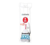 Brabantia Sacchetti per spazzatura PerfectFit Bags Y 20 L Bianco - Rotolo da 20 sacchetti