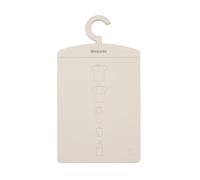 Brabantia Piegacamicie, Piega magliette facile da usare, Piega camicia con gancio per appendere t-shirt e camicie, Accessori armadio interno per piegare i vestiti, Soft Beige, 38,2 x 0,5 x 21,3 cm