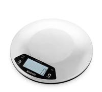 Brabantia Profile Bilancia da Cucina Digitale, Rotonda, con Timer Cucina, 1 gr/5 kg, Inox Satinato
