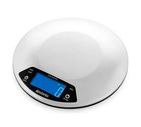 Brabantia Profile Bilancia da Cucina Digitale, Rotonda, con Timer Cucina, 1 gr/5 kg, Inox Satinato