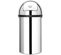 Brabantia Push Bin Pattumiera con Apertura a Spinta, 60 l, Inox Lucido