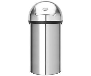 Brabantia Push Bin Pattumiera con Apertura a Spinta, 60 l, Inox Satinato