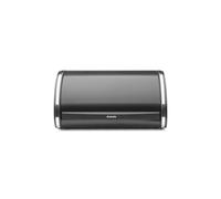 Brabantia Roll Top Portapane a Serranda- Contenitore Compatto da Banco con Piano Piatto, Design Resistente in Acciaio per Pane, Bagel, Roll, Taglia Media, Matt Black
