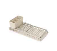 Brabantia Scolapiatti da lavello compatto SinkSide (Soft Beige), Scolapiatti da appoggio con cestello portaposate rimovibile, Porta posate dal design elegante per scolare stoviglie e accessori cucina