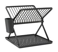 Brabantia Scolapiatti Pieghevole con Vassoio salvagoccia, Dark Grey, Compatto