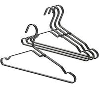 Brabantia Grucce in alluminio, set da 4 pezzi, colore nero Grucce in alluminio, set da 4 pezzi, colore nero