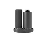 Brabantia SinkStyle Set di Dispenser per Sapone con 2 Eleganti Dispenser per il Sapone dei Piatti e delle Mani, Vassoio Testurizzato e Spremisapone, Mineral Infinite Grey, 2 x 200 ml