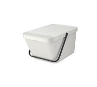 Brabantia - Sort & Go Cestino porta Rifiuti Impilabile 20L - per Raccolta Differenziata - Maniglia per il Trasporto - Facile da Pulire - Adatto per Rifiuti Organici - Light Grey - 28 x 45 x 22,5 cm