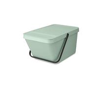 Brabantia - Sort & Go Cestino porta Rifiuti Impilabile 20L - per Raccolta Differenziata - Maniglia per il Trasporto - Facile da Pulire - Adatto per Rifiuti Organici - Jade Green - 28 x 45 x 22,5 cm