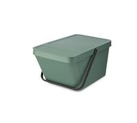 Brabantia - Sort & Go Cestino porta Rifiuti Impilabile 20L - per Raccolta Differenziata - Maniglia per il Trasporto - Facile da Pulire - Adatto per Rifiuti Organici - Fir Green - 28 x 45 x 22,5 cm