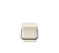 Brabantia Sort & Go Pattumiera 6L (Soft Beige), Pattumiera cucina in plastica con maniglia, Secchio spazzatura salvaspazio con coperchio stay open rimovibile, Cestino umido facile da pulire