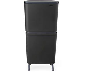brabantia SortUp Hi - Pattumiera per il Riciclo 20 + 25 L - Dark Grey